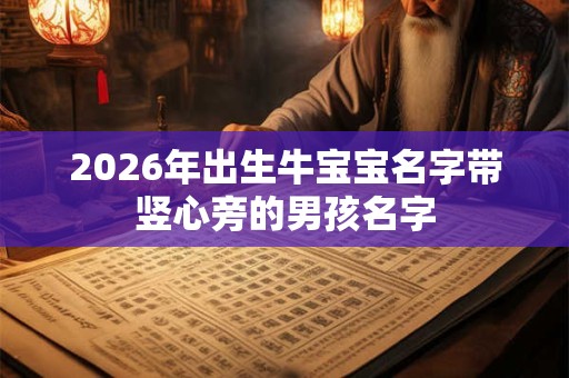 2026年出生牛宝宝名字带竖心旁的男孩名字 2026年出生牛宝宝名字带竖心旁的男孩名字