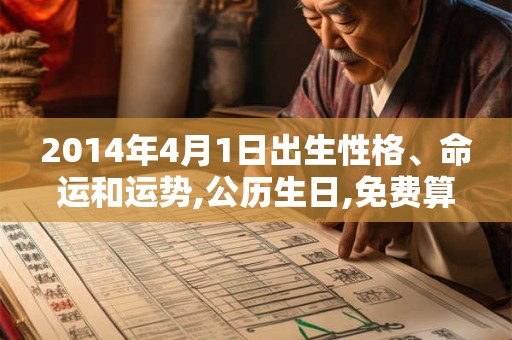 2014年4月1日出生性格、命运和运势,公历生日,免费算命