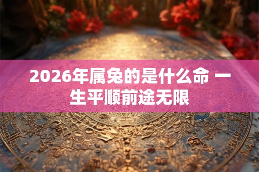2026年属兔的是什么命 一生平顺前途无限 2026年属兔的是什么命 一生平顺前途无限