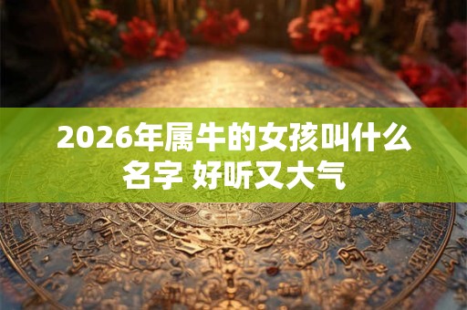 2026年属牛的女孩叫什么名字 好听又大气 2026年属牛的女孩叫什么名字 好听又大气