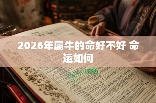 2026年属牛的命好不好 命运如何 2026年属牛的命好不好 命运如何