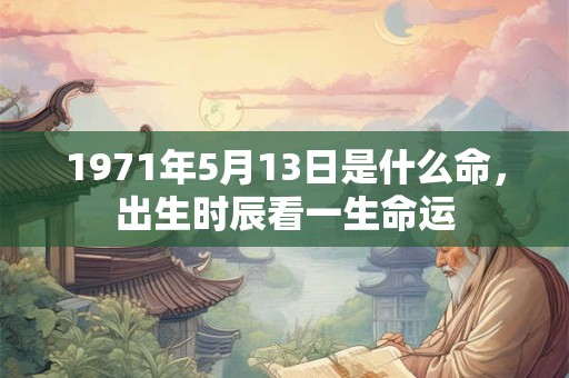 1971年5月13日是什么命,出生时辰看一生命运 1971年5月13日是什么命,出生时辰看一生命运
