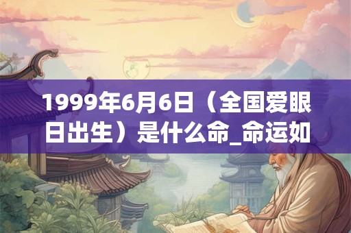1999年6月6日（全国爱眼日出生）是什么命_命运如何