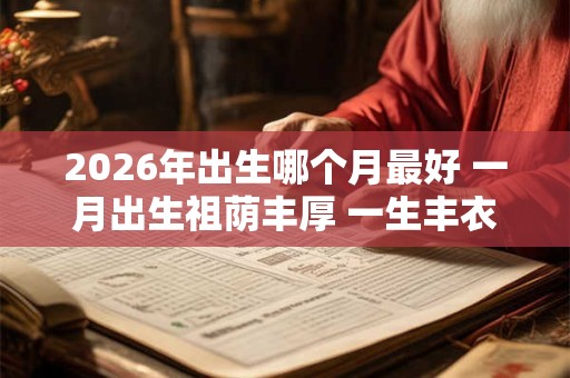 2026年出生哪个月最好 一月出生祖荫丰厚 一生丰衣足食 2026年出生哪个月最好 一月出生祖荫丰厚 一生丰衣足食