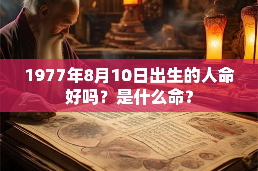 1977年8月10日出生的人命好吗?是什么命? 1977年8月10日出生的人命好吗?是什么命?