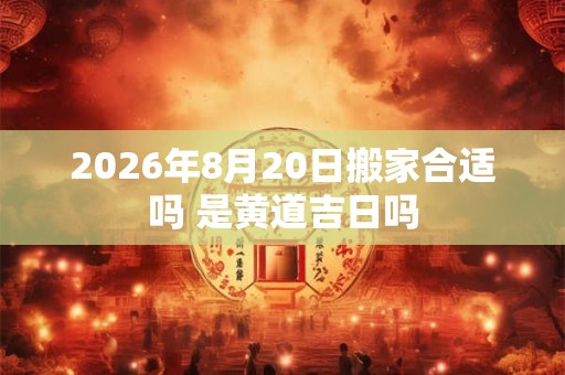 2026年8月20日搬家合适吗 是黄道吉日吗