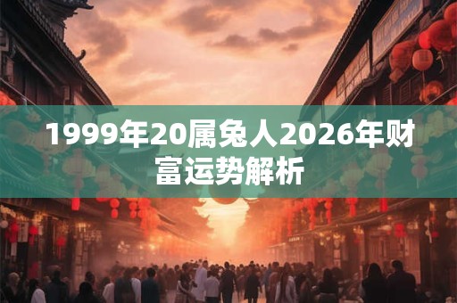 1999年20属兔人2026年财富运势解析