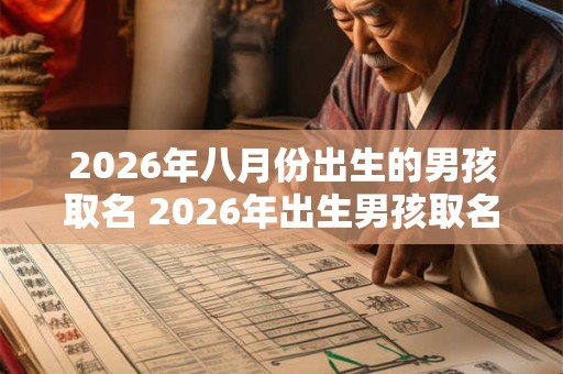 2026年八月份出生的男孩取名 2026年出生男孩取名技巧