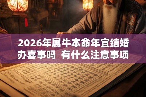 2026年属牛本命年宜结婚办喜事吗  有什么注意事项