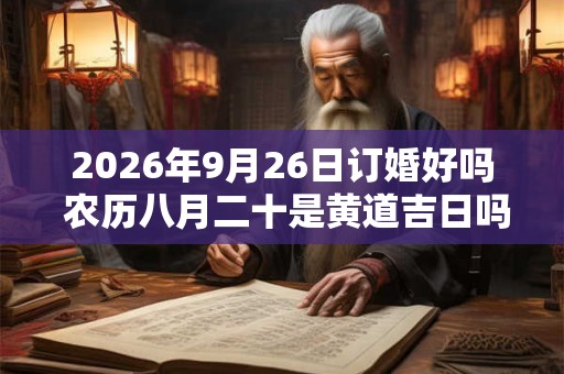 2026年9月26日订婚好吗 农历八月二十是黄道吉日吗 2026年9月26日订婚好吗 农历八月二十是黄道吉日吗