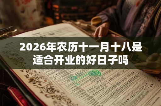 2026年农历十一月十八是适合开业的好日子吗