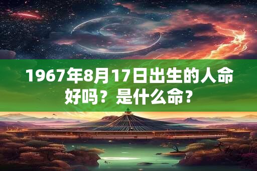 1967年8月17日出生的人命好吗?是什么命? 1967年8月17日出生的人命好吗?是什么命?
