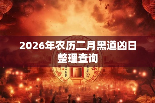 2026年农历二月黑道凶日整理查询