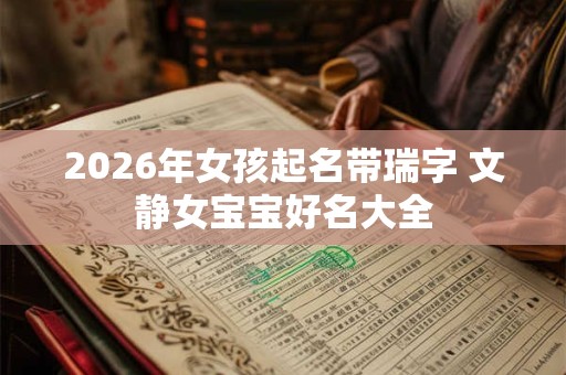 2026年女孩起名带瑞字 文静女宝宝好名大全