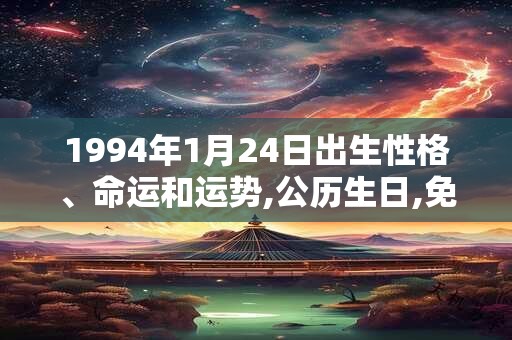1994年1月24日出生性格、命运和运势,公历生日,免费算命 1994年1月24日出生性格、命运和运势,公历生日,免费算命