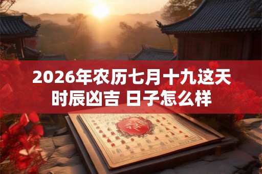 2026年农历七月十九这天时辰凶吉 日子怎么样 2026年农历七月十九这天时辰凶吉 日子怎么样