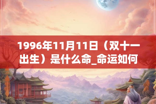 1996年11月11日(双十一出生)是什么命_命运如何 1996年11月11日(双十一出生)是什么命_命运如何