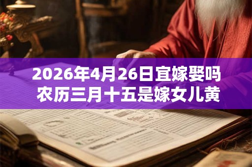 2026年4月26日宜嫁娶吗 农历三月十五是嫁女儿黄道吉日吗 2026年4月26日宜嫁娶吗 农历三月十五是嫁女儿黄道吉日吗