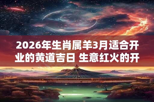 2026年生肖属羊3月适合开业的黄道吉日 生意红火的开张吉日 2026年生肖属羊3月适合开业的黄道吉日 生意红火的开张吉日