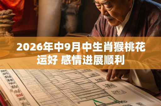 2026年中9月中生肖猴桃花运好 感情进展顺利 2026年中9月中生肖猴桃花运好 感情进展顺利
