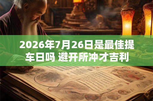 2026年7月26日是最佳提车日吗 避开所冲才吉利