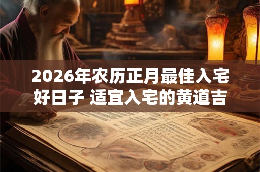 2026年农历正月最佳入宅好日子 适宜入宅的黄道吉日 2026年农历正月最佳入宅好日子 适宜入宅的黄道吉日