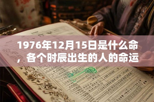 1976年12月15日是什么命，各个时辰出生的人的命运