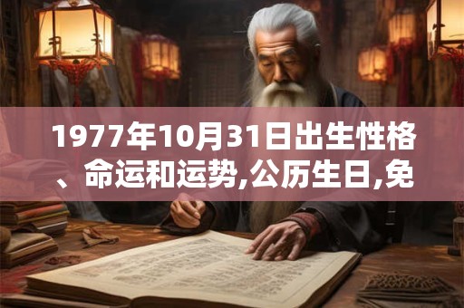 1977年10月31日出生性格、命运和运势,公历生日,免费算命 1977年10月31日出生性格、命运和运势,公历生日,免费算命