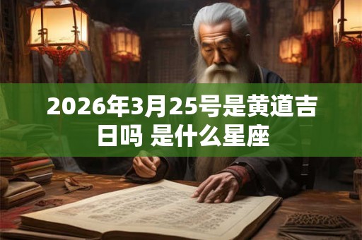 2026年3月25号是黄道吉日吗 是什么星座
