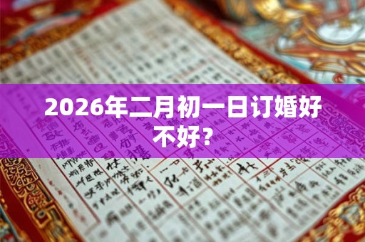 2026年二月初一日订婚好不好？