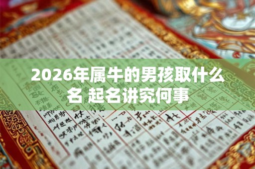 2026年属牛的男孩取什么名 起名讲究何事 2026年属牛的男孩取什么名 起名讲究何事