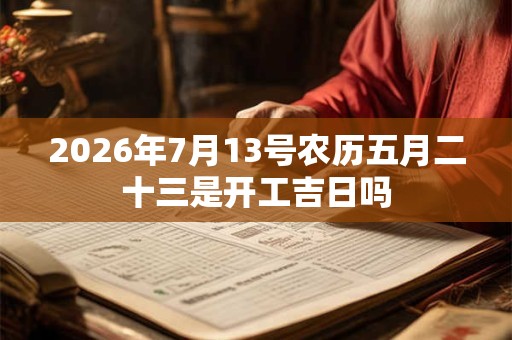 2026年7月13号农历五月二十三是开工吉日吗 2026年7月13号农历五月二十三是开工吉日吗