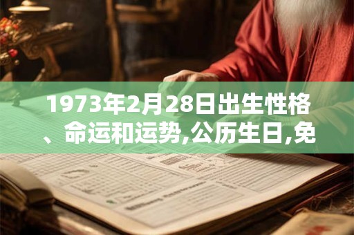1973年2月28日出生性格、命运和运势,公历生日,免费算命