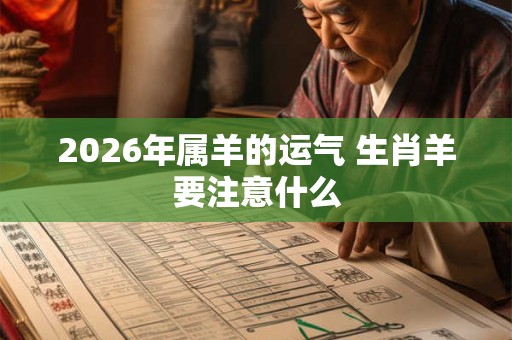 2026年属羊的运气 生肖羊要注意什么