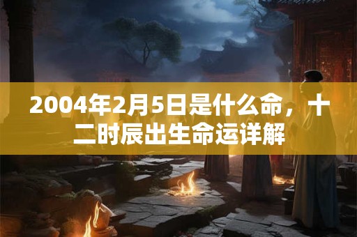 2004年2月5日是什么命，十二时辰出生命运详解