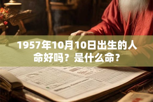 1957年10月10日出生的人命好吗?是什么命? 1957年10月10日出生的人命好吗?是什么命?