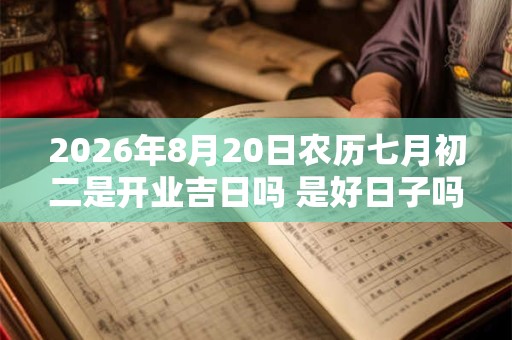 2026年8月20日农历七月初二是开业吉日吗 是好日子吗