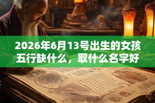2026年6月13号出生的女孩五行缺什么，取什么名字好