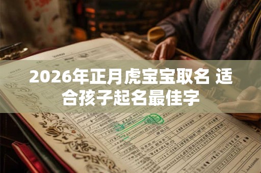 2026年正月虎宝宝取名 适合孩子起名最佳字