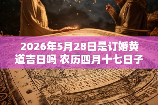 2026年5月28日是订婚黄道吉日吗 农历四月十七日子好吗 2026年5月28日是订婚黄道吉日吗 农历四月十七日子好吗