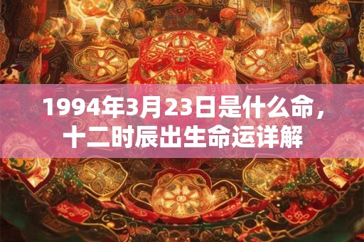 1994年3月23日是什么命,十二时辰出生命运详解 1994年3月23日是什么命,十二时辰出生命运详解