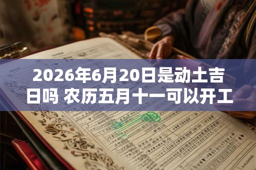 2026年6月20日是动土吉日吗 农历五月十一可以开工动土吗 2026年6月20日是动土吉日吗 农历五月十一可以开工动土吗
