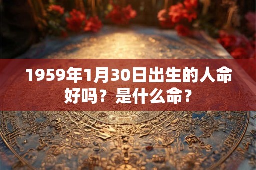 1959年1月30日出生的人命好吗？是什么命？