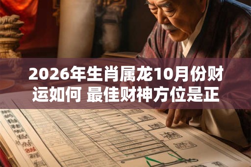 2026年生肖属龙10月份财运如何 最佳财神方位是正西方 2026年生肖属龙10月份财运如何 最佳财神方位是正西方