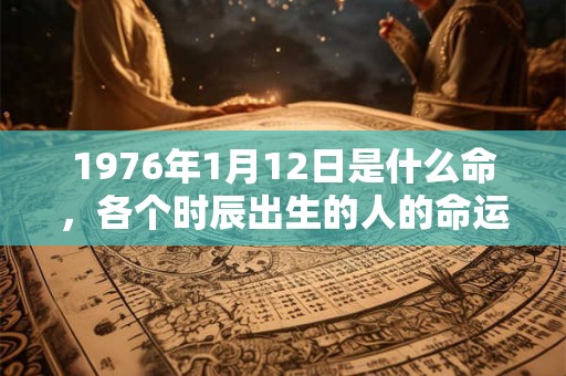 1976年1月12日是什么命,各个时辰出生的人的命运 1976年1月12日是什么命,各个时辰出生的人的命运