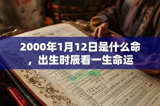 2000年1月12日是什么命，出生时辰看一生命运