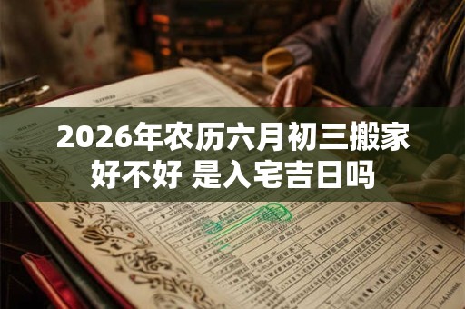 2026年农历六月初三搬家好不好 是入宅吉日吗 2026年农历六月初三搬家好不好 是入宅吉日吗