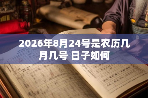 2026年8月24号是农历几月几号 日子如何