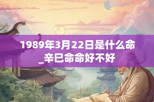 1989年3月22日是什么命_辛巳命命好不好