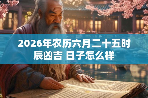 2026年农历六月二十五时辰凶吉 日子怎么样 2026年农历六月二十五时辰凶吉 日子怎么样